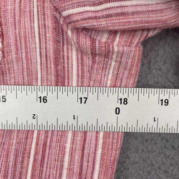 Dalia Blazer Womens Medium Pink White Striped Linen Cotton Tailored Jacket Suit - Picture 12 of 13